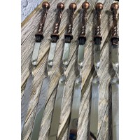 Шампуры "Кованные" ручной работы из пищевой нержавеющей стали (золото,медь,серебро) Шампуры "Кованные" ручной работы из пищевой нержавеющей стали (золото,медь,серебро)